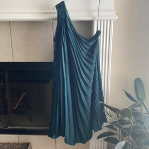 Banana Republic one shoulder size small full pleated tea length dress
